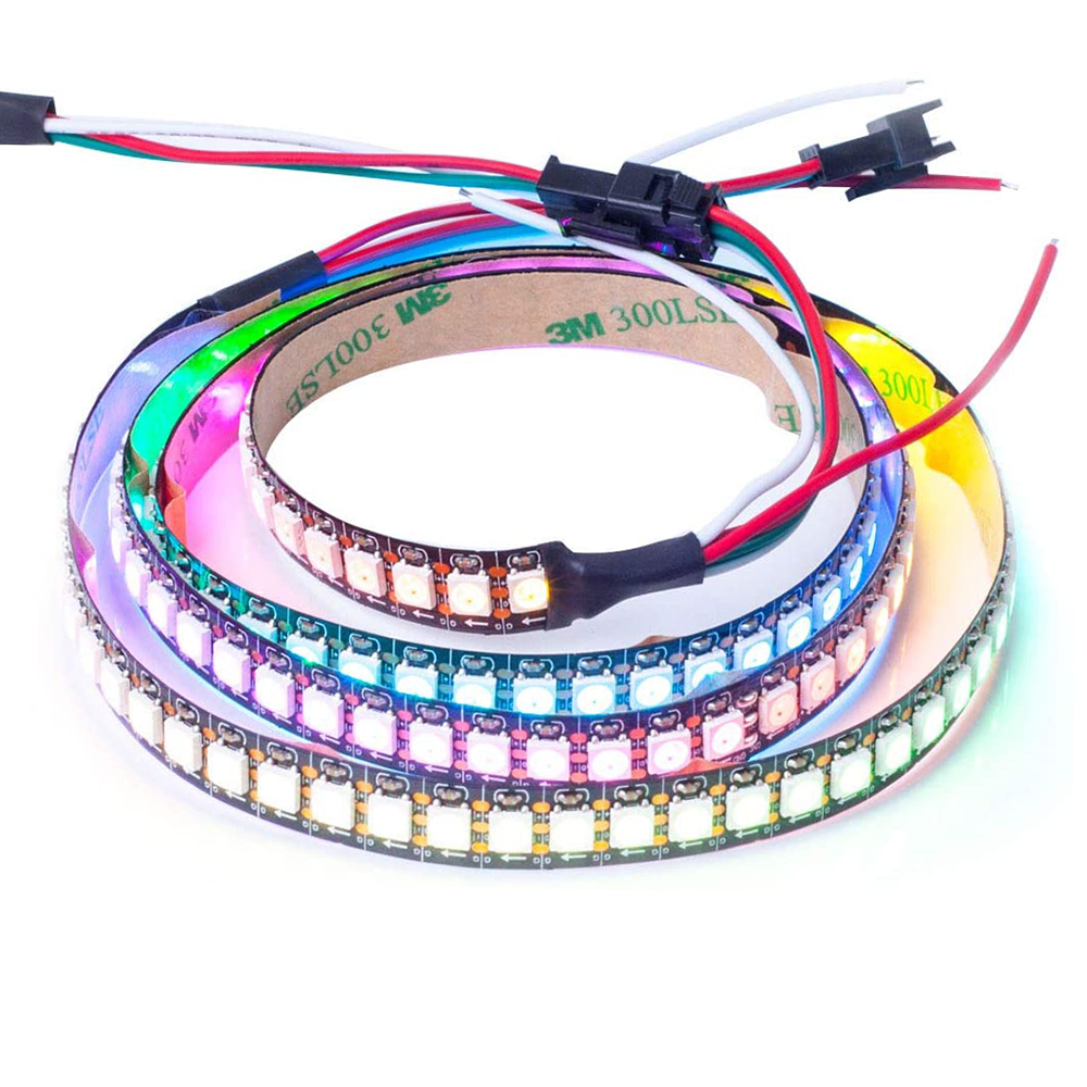 SK6812 (WS2812B ECO) Arduino Uno Individually Addressable RGB LED Strip Lighting - DC5V 144LEDs 3.28Ft